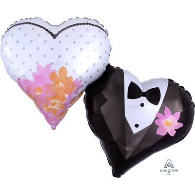 M. 30" Wedding Couple Hearts