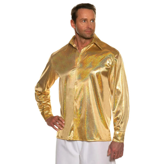 70's Metallic Shirt - Gold