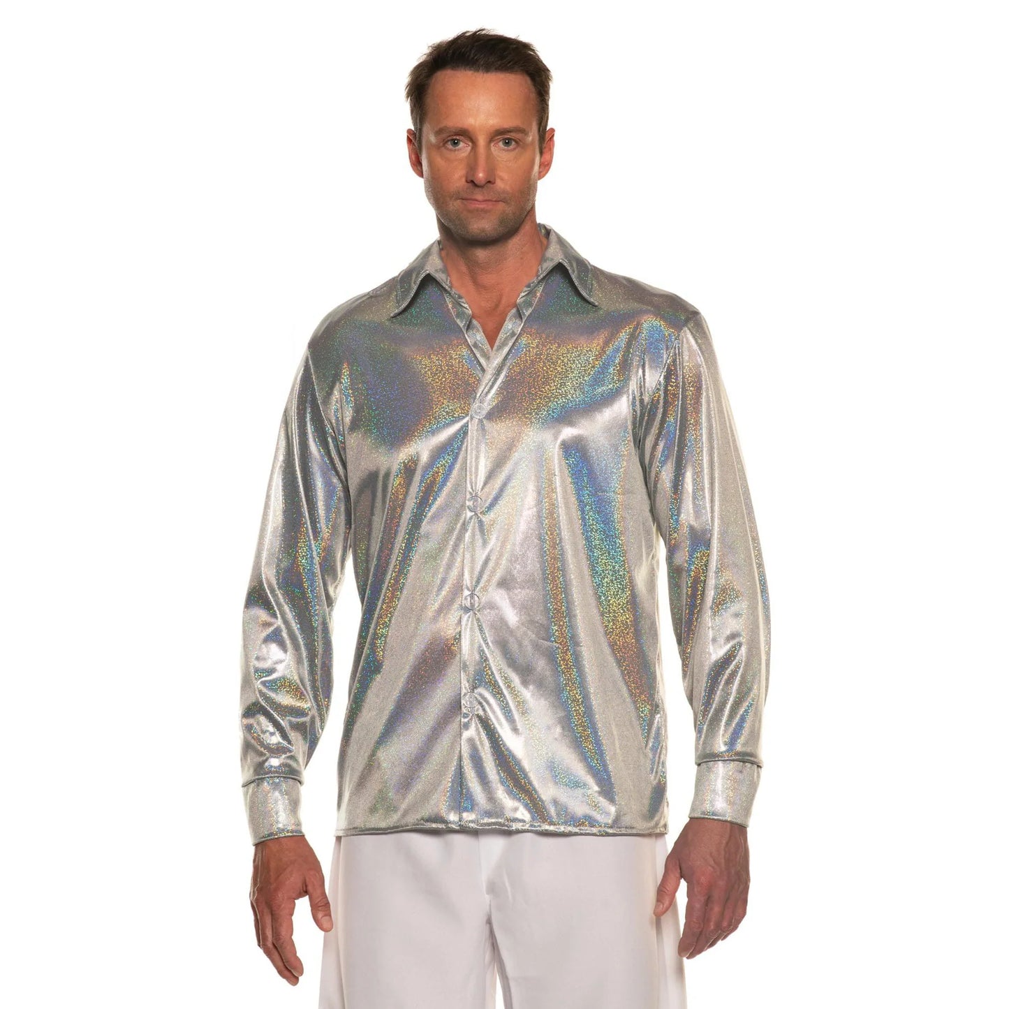 70's Metallic Shirt - Silver