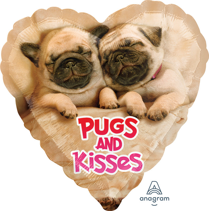 M. 18" Avanti Pugs & Kisses Balloon