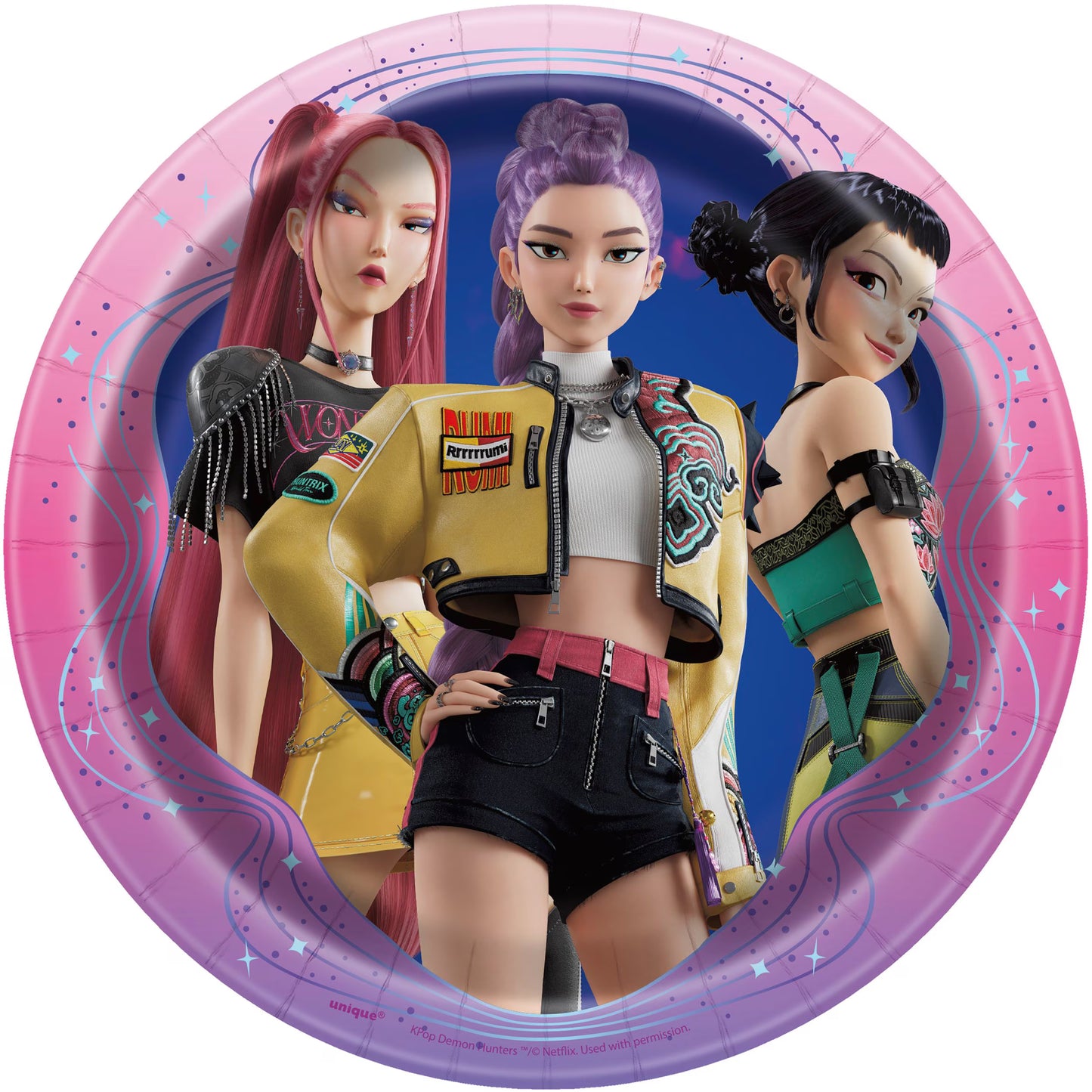 Round Dessert Plates 7" - KPop Demon Hunters