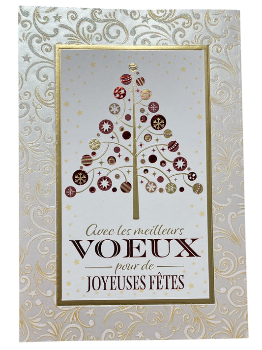 Carte De Souhait - Avec Les Meilleurs Voeux Pour De Joyeuses Fêtes