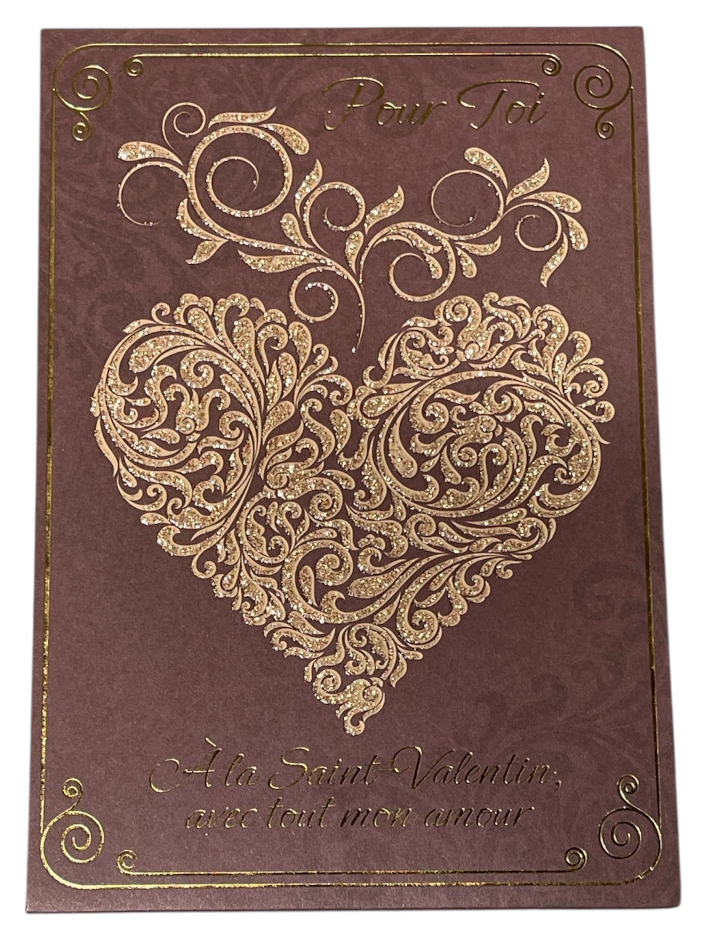 Carte De Souhait - Pour Toi À La Saint-Valentin Dorée