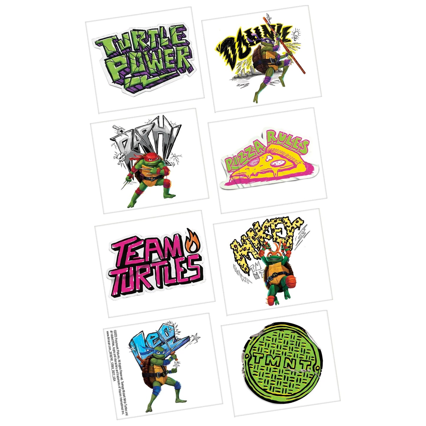 Teenage Mutant Ninja Turtles Fake Tattoos