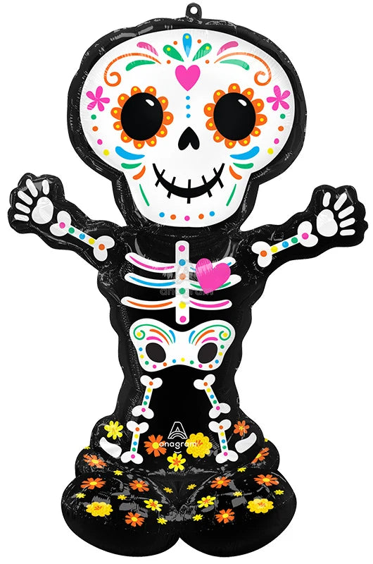 M.52" Day Of The Dead Standing Skeleton Airloonz