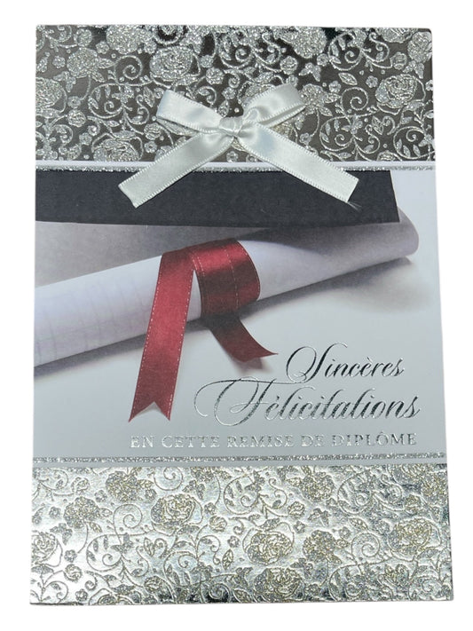 Carte De Souhait - Sincères Félicitations En Cette Remise De Diplome