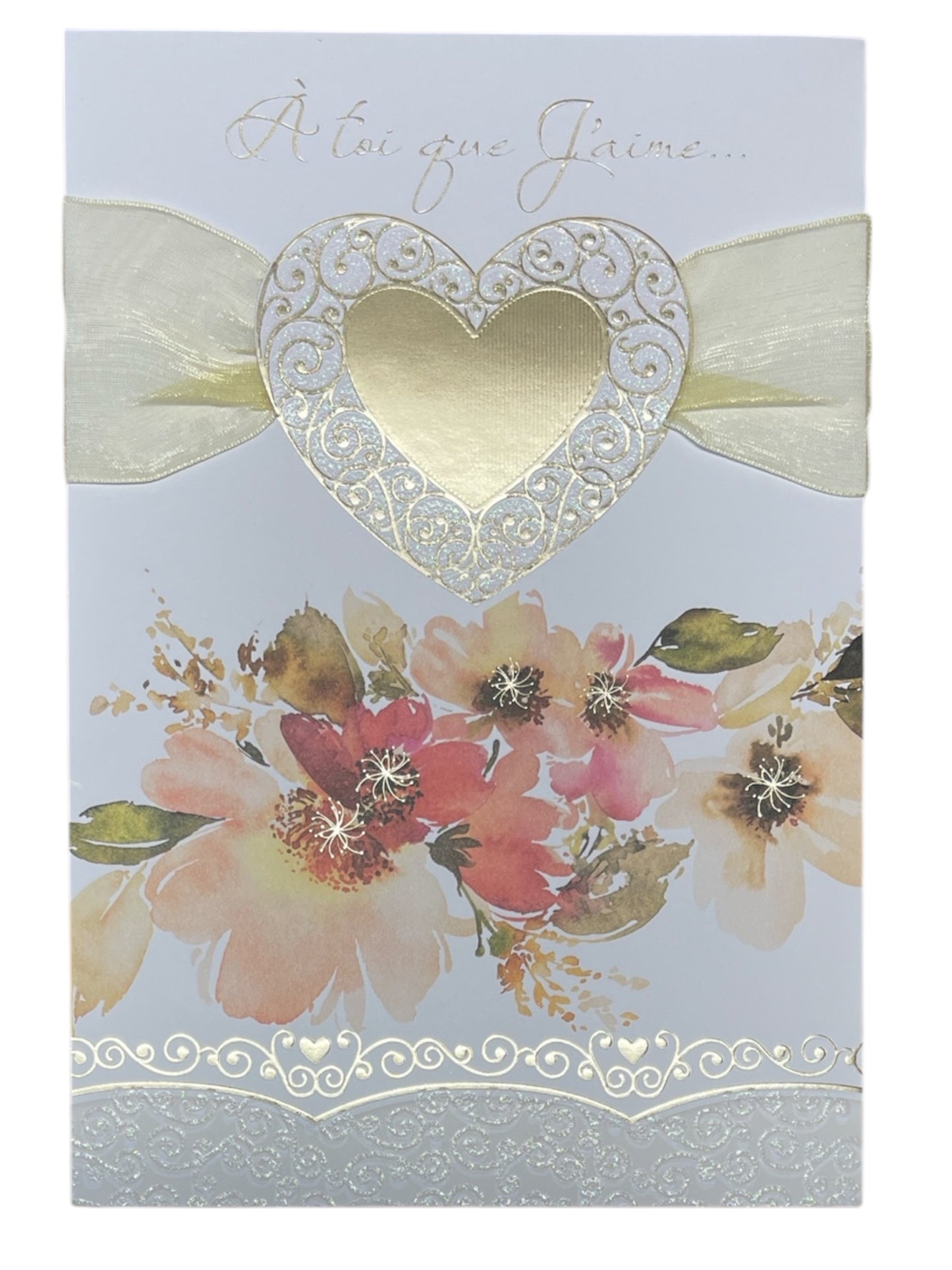 Carte De Souhait - À Toi Que J'aime Boucle Dorée