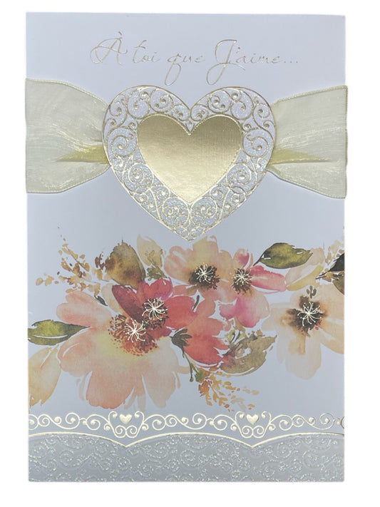 Carte De Souhait - À Toi Que J'aime Boucle Dorée