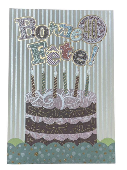 Carte De Souhait - Fête 40 Ans