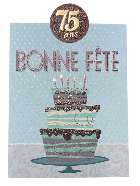 Carte De Souhait - Fête 75 Ans