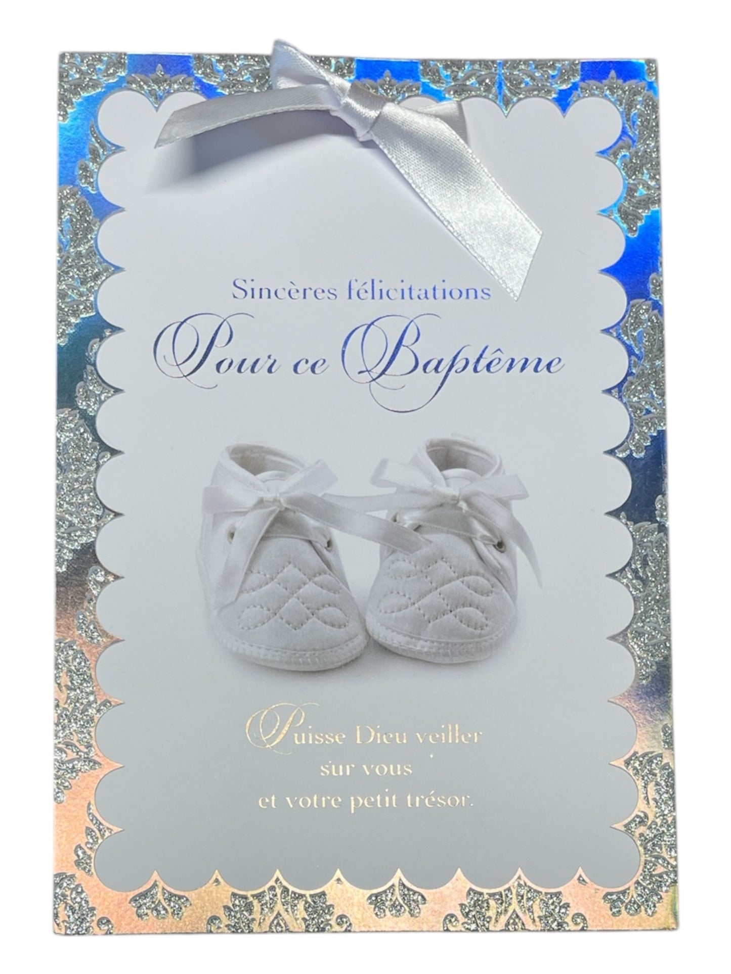 Carte De Souhait - Félicitation Pour Ce Baptême Holographique