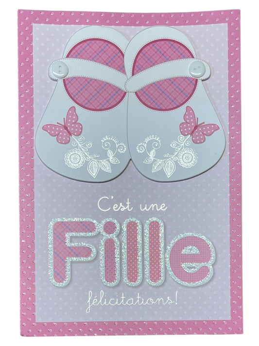 Carte De Souhait - C'est Une Fille Félicitation