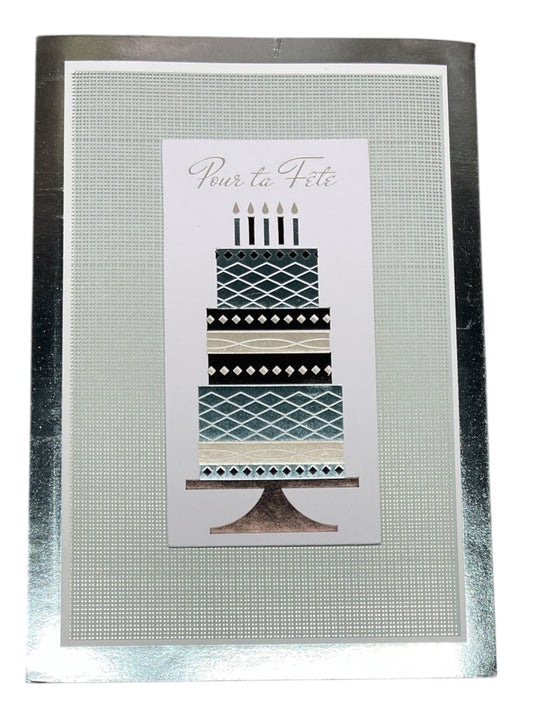 Carte De Souhait - Pour Ta Fête Argentée