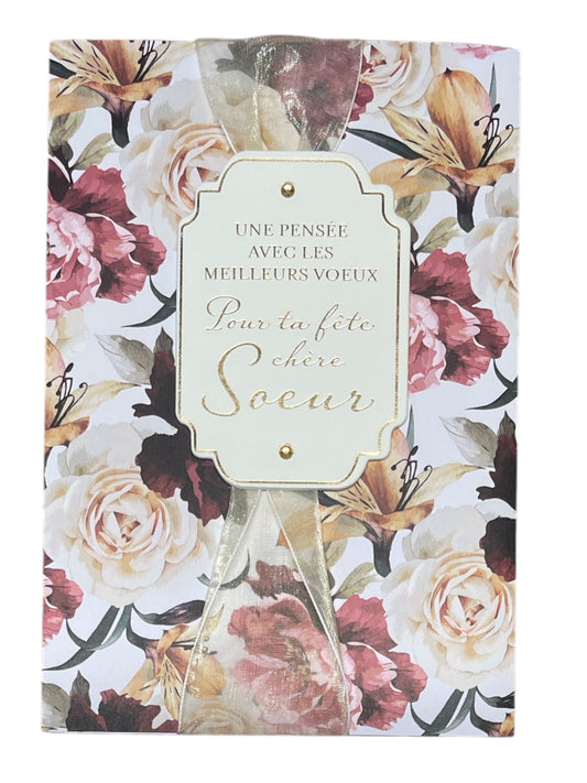 Carte De Souhait - Pensée Meilleurs Voeux, Pour Ta Fête Chère Soeur