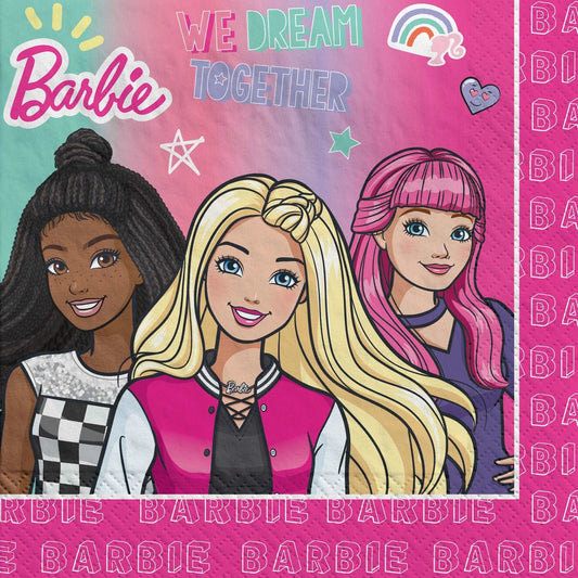 Barbie Dream Together Napkins - Luncheon Napkins 13"