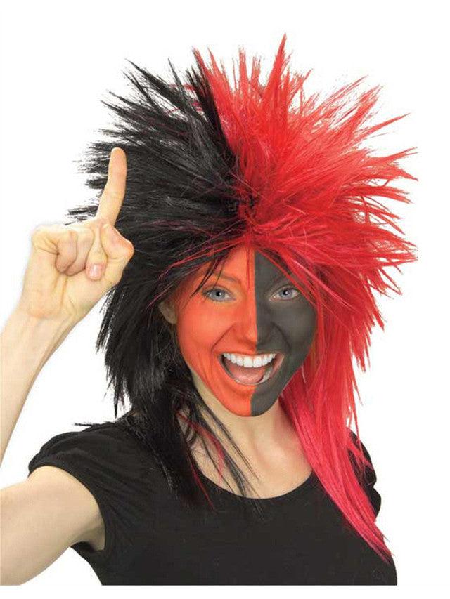 Sports Fanatic Wig Red/Black