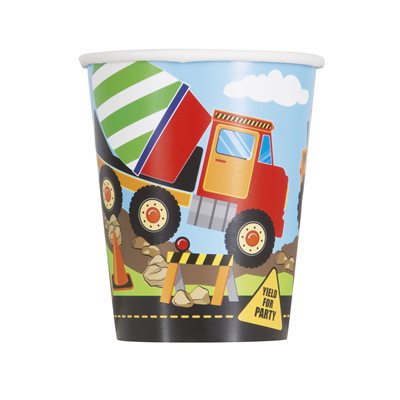 Construction Truck Birthday Cup - 9 Oz Cups