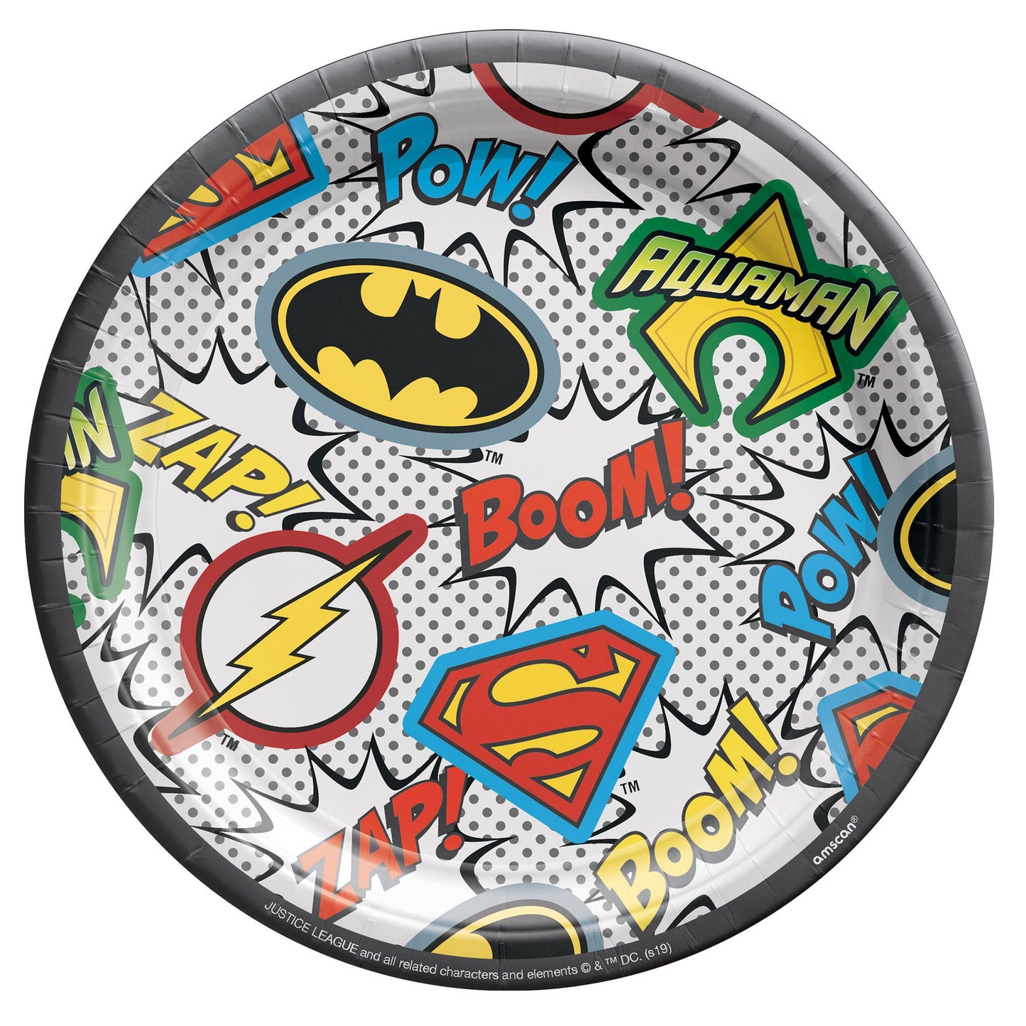 Justice League Plates - Dessert Plates 7"