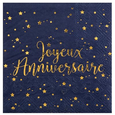 Serviette Joyeux Anniversaire