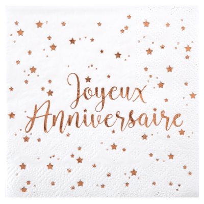 Serviette Joyeux Anniversaire