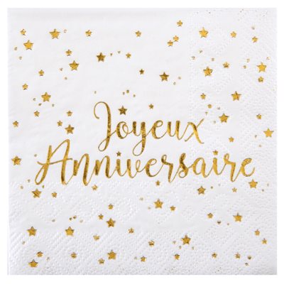 Serviette Joyeux Anniversaire