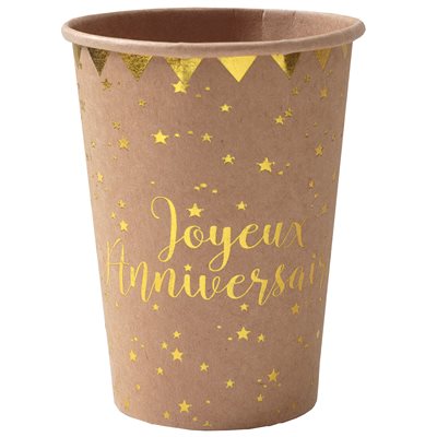 9oz Cups - Joyeux Anniversaire