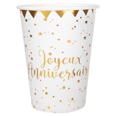 9oz Cups - Joyeux Anniversaire