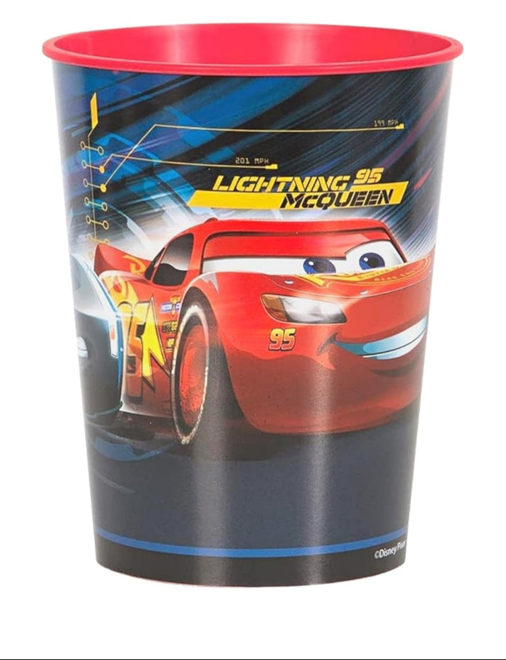16oz Plastic Cups - Cars 3