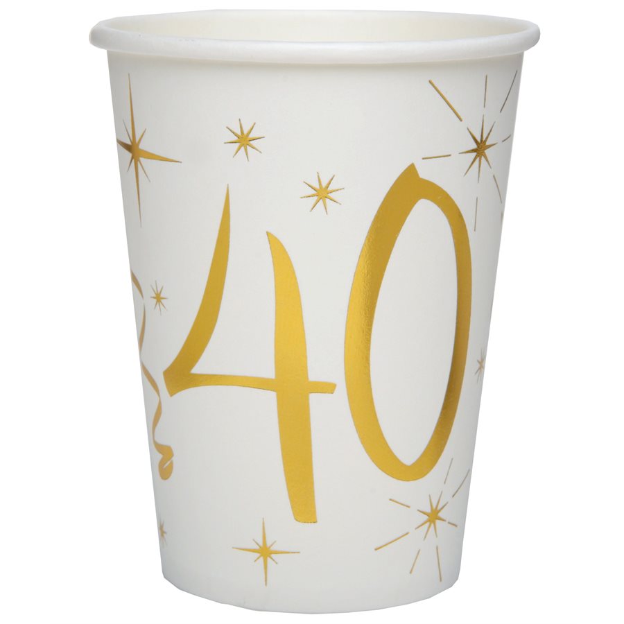 9oz Cups - Blanc et Or Des Ages