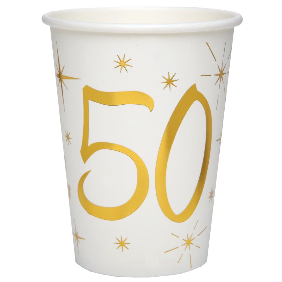 9oz Cups - Blanc et Or Des Ages