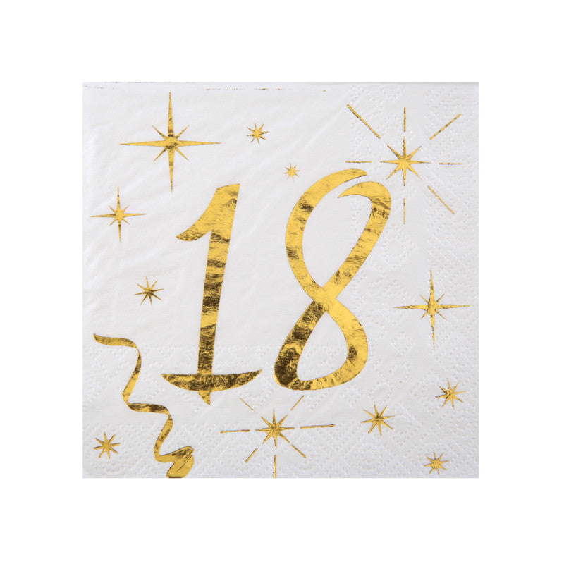 Sparkling Birthday - White Square Napkins