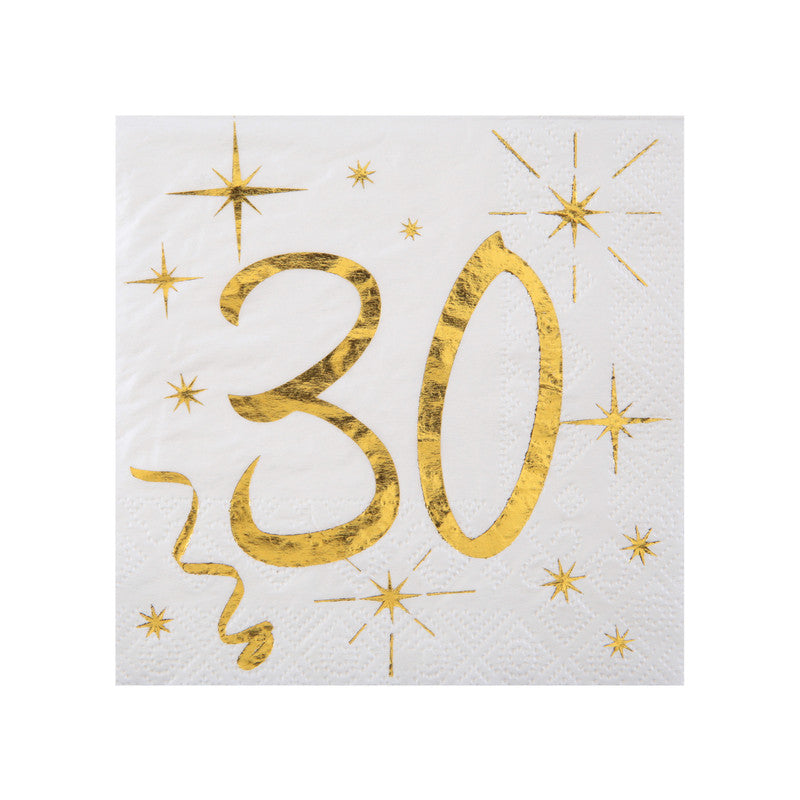 Sparkling Birthday - White Square Napkins