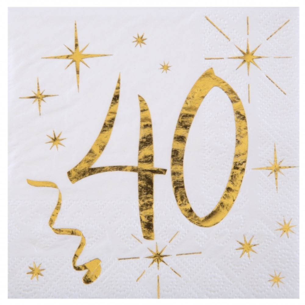 Sparkling Birthday - White Square Napkins