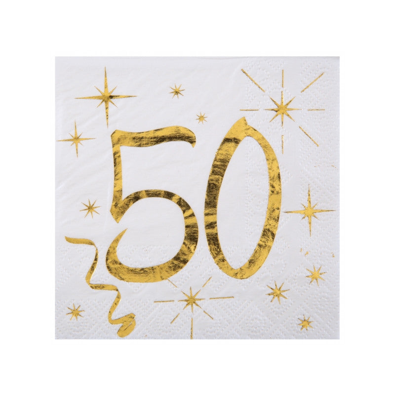 Sparkling Birthday - White Square Napkins