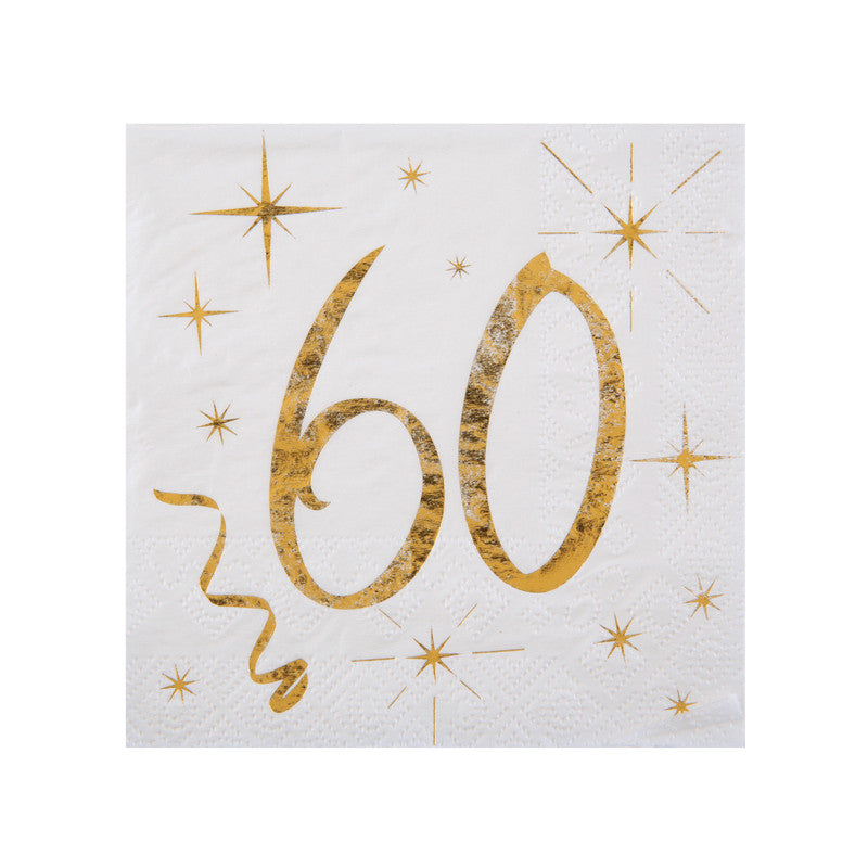 Sparkling Birthday - White Square Napkins