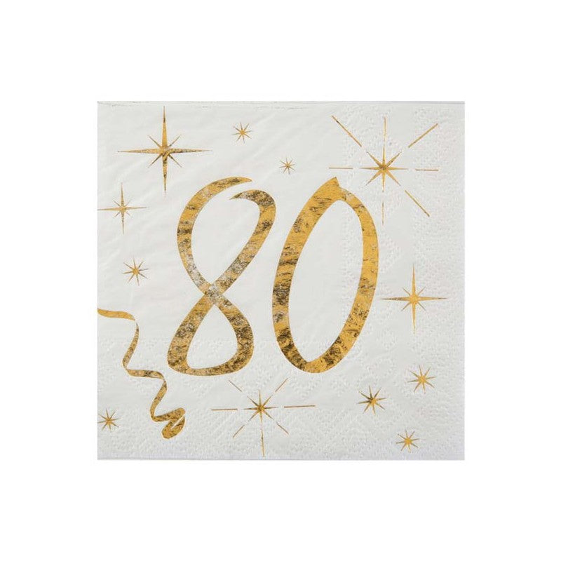 Sparkling Birthday - White Square Napkins