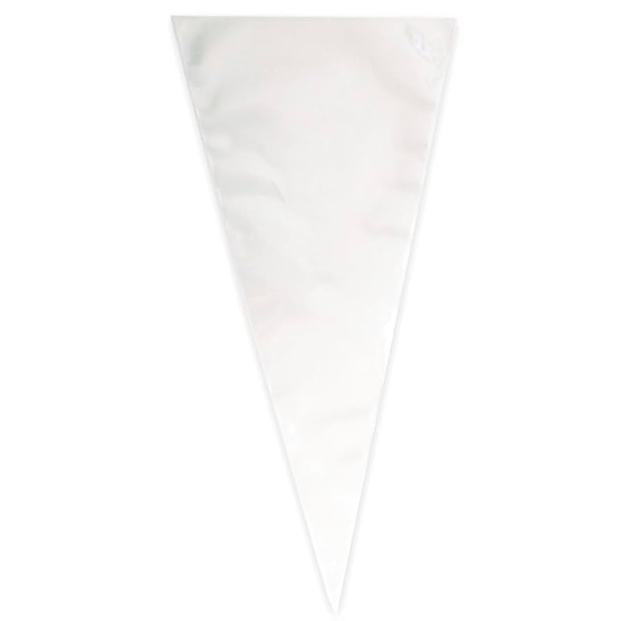 Clear Large Cone Cellophane Bags 25 Pieces