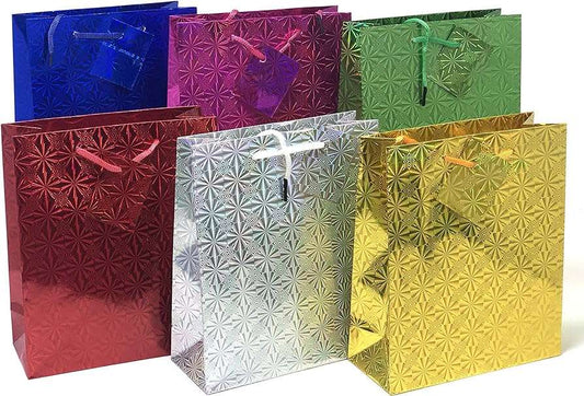 Solid Holographic Gift Bag - Assorted Color