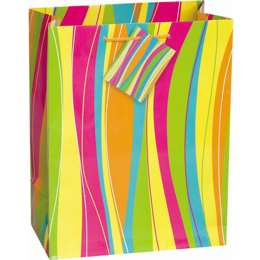 Medium Bright And Bold Gift Bag - Assorted Colors