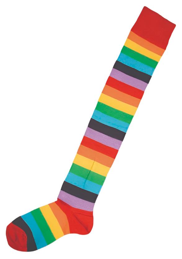 Chaussettes de clown multicolores
