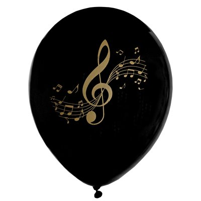 Disque D'or Music Style - Latex Balloons (8 piece Pack)