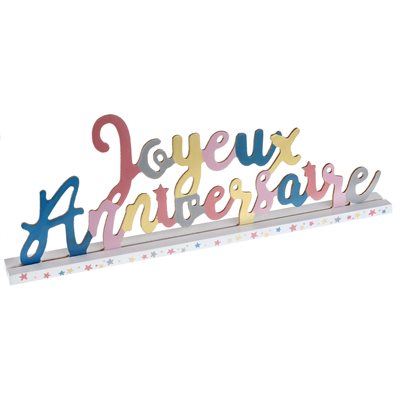 Centerpiece "Joyeuse Anniversaire" Multicolore