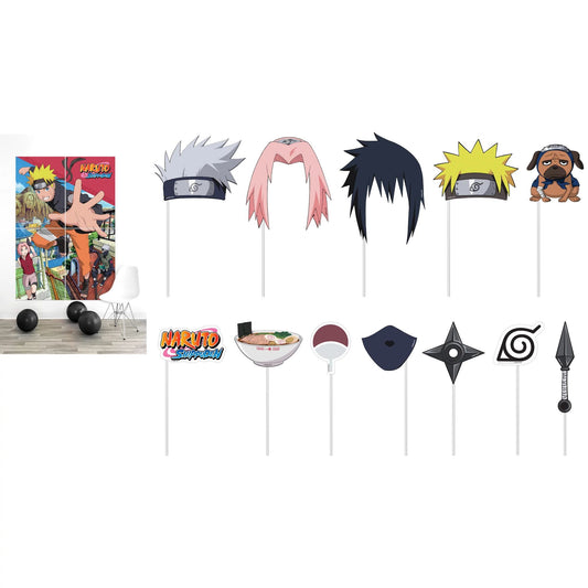 Naruto Scene Setter With 12 Paper Photo Props - Birthday Party