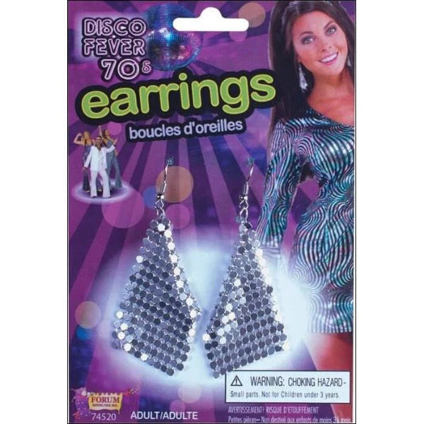 Disco Drop Earring - Silver