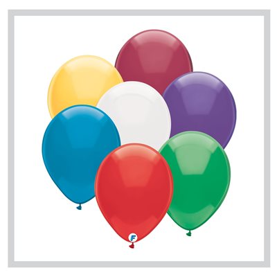 B. 12" 15 Pack Balloons - Standard/Crystal