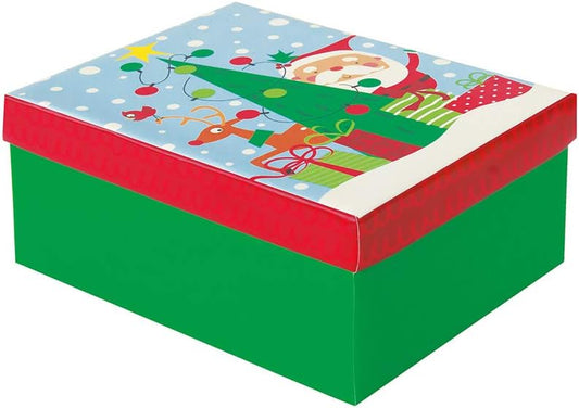 Large Colorful Santa Christmas Gift Box