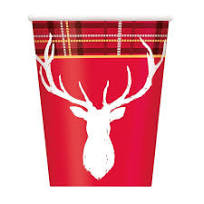 Christmas Plaid Deer Cup - 9 Oz cup