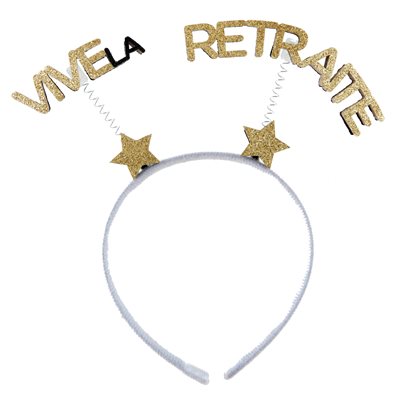 White Headband "Vive La Retraite"
