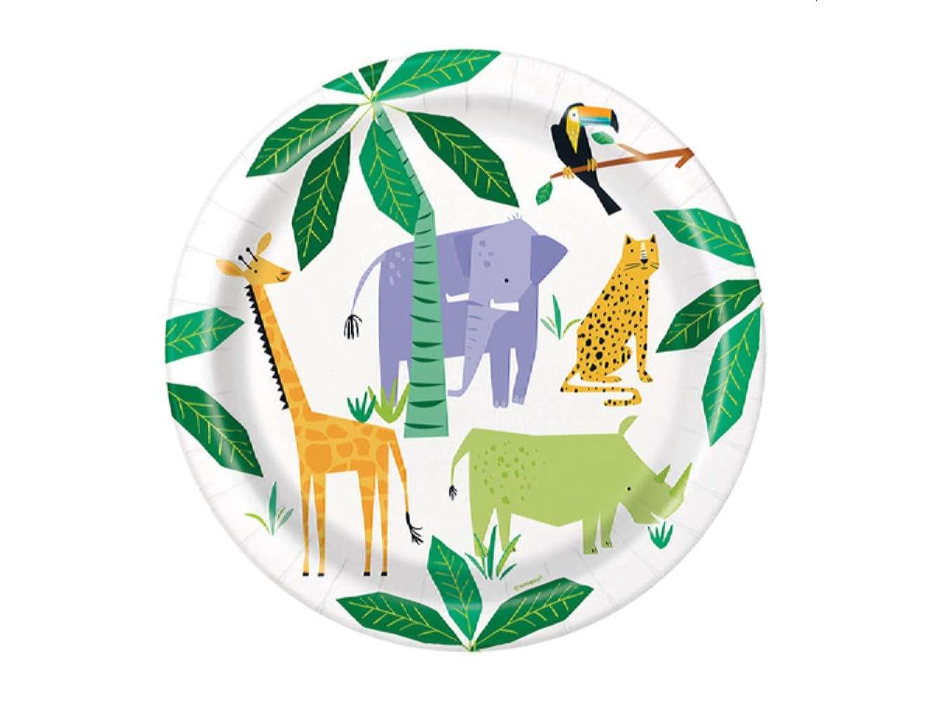 Animal Safari Plates - Dinner Plates 9''