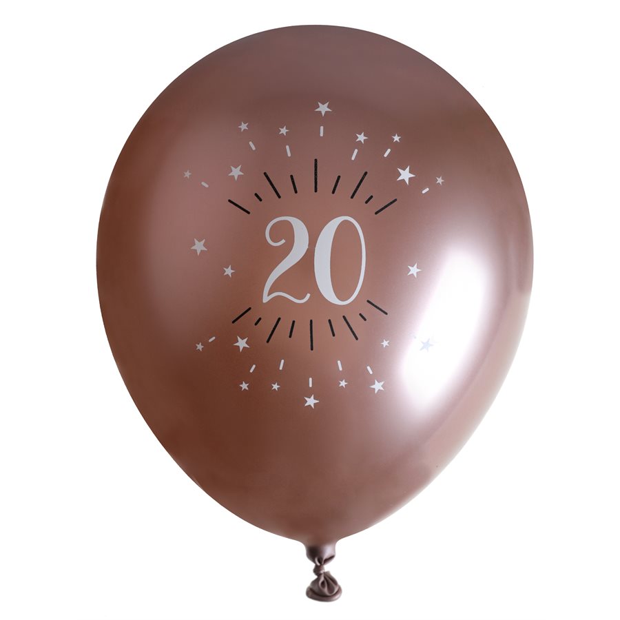 B. 11" 6 Piece Pack Balloons - Rose Gold